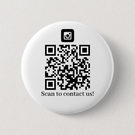 Badge Rond 5 Cm Entreprise Nous contacter Code QR (Devant)