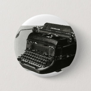 Badge Rond 5 Cm Entreprise vintage, Antique Office Manuel Machine 
