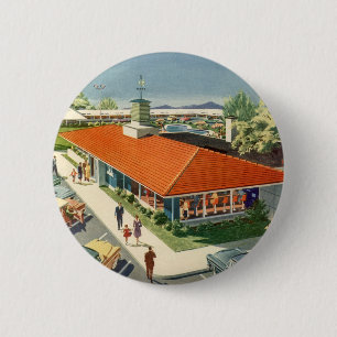 Badge Rond 5 Cm Entreprise vintage, diner de restaurant familial d