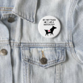 Badge Rond 5 Cm Entretenez le chien (En situation)