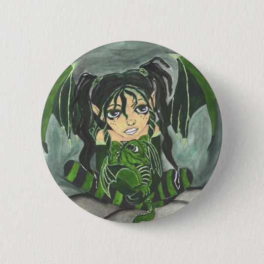 Badge Rond 5 Cm envie verte (Devant)