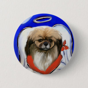 Badge Rond 5 Cm Épagneul tibétain