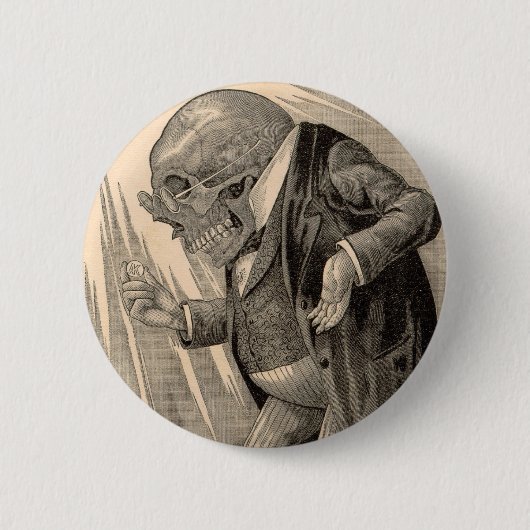 Badge Rond 5 Cm Épargnant squelettique de penny (Devant)