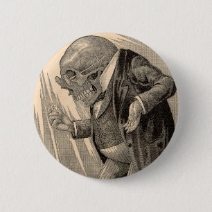 Badge Rond 5 Cm Épargnant squelettique de penny
