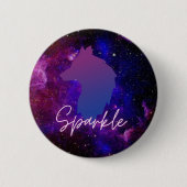 Badge Rond 5 Cm Épervier galaxie pin loup (Devant)