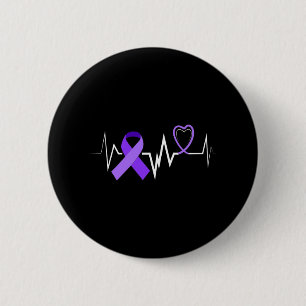 Badge Rond 5 Cm Épilepsie du ruban de coeur Épilepsie Trouble