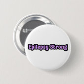Badge Rond 5 Cm Épilepsie Forte Conscience pourpre (Devant & derrière)