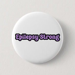Badge Rond 5 Cm Épilepsie Forte Conscience pourpre