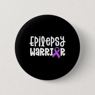 Badge Rond 5 Cm Epilepsie Guerrier Enfants Purple Ribbon Sensibili