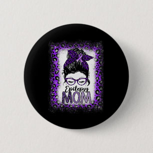 Badge Rond 5 Cm Epilepsie Maman Messy Bun Epilepsie Sensibilisatio