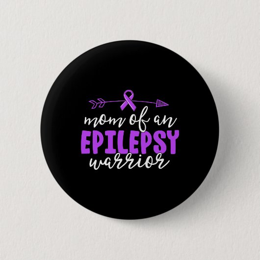 Badge Rond 5 Cm Epilepsie Maman Purple Ribbon Sensibilisation Mère (Devant)