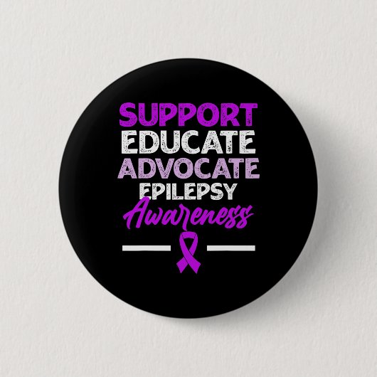 Badge Rond 5 Cm Epilepsy Awareness Epileptic Warrior Survivor 2 (Devant)