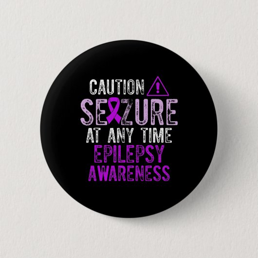 Badge Rond 5 Cm Epilepsy Awareness Epileptic Warrior Survivor 5 (Devant)