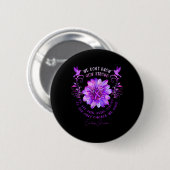 Badge Rond 5 Cm Epilepsy Awareness Flower We Don't Know How Strong (Devant & derrière)