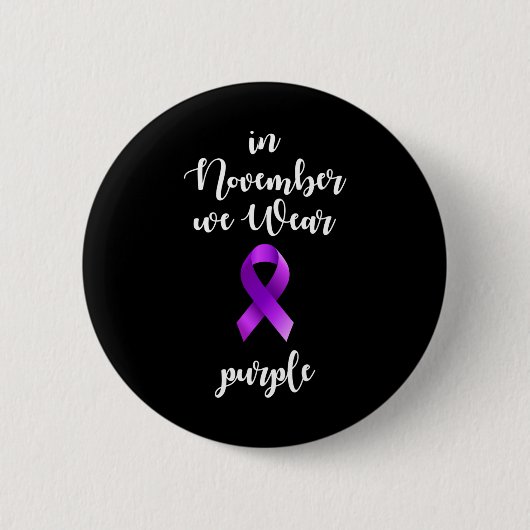Badge Rond 5 Cm Epilepsy Awareness Month In November We Wear Purpl (Devant)