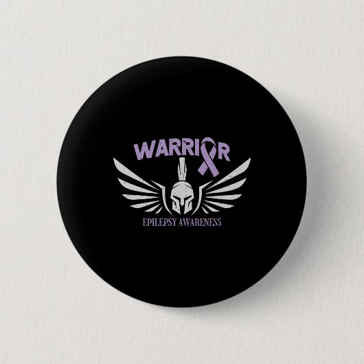 Badge Rond 5 Cm Epilepsy Awareness Warrior Ribbon  (Devant)