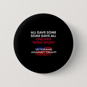 Badge Rond 5 Cm Épines osseuses évitant le brouillon anti-Trump de