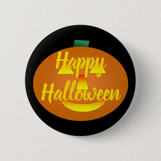 Badge Rond 5 Cm Épingle à bouton de citrouille (Devant)