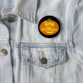 Badge Rond 5 Cm Épingle à bouton de citrouille (En situation)