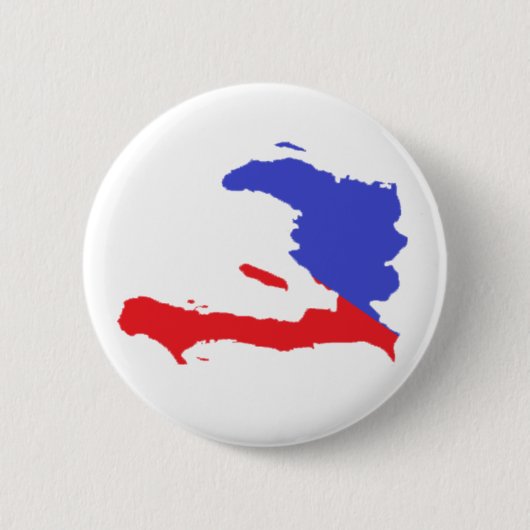 Badge Rond 5 Cm Épingle À Bouton De L'Île D'Haïti (Devant)