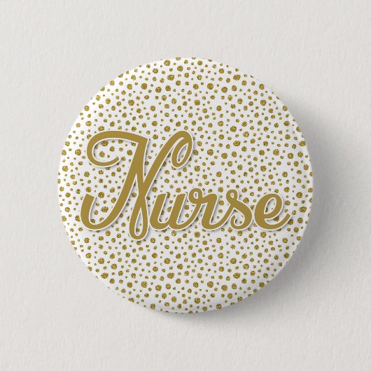 Badge Rond 5 Cm Épingle à bouton de l'infirmière - Points de Parti (Devant)