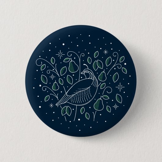 Badge Rond 5 Cm Épingle à boutons du premier jour de Noël (Devant)
