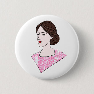 Badge Rond 5 Cm Épingle à boutons Virginia Woolf