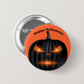 Badge Rond 5 Cm Épingle Citrouille d'Halloween (Devant & derrière)