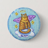 Badge Rond 5 Cm épingle d'ange de chat ramboé (Devant)