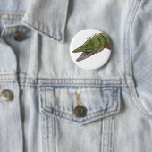 Badge Rond 5 Cm épingle de brochet du nord (En situation)