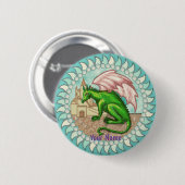 Badge Rond 5 Cm Épingle de dragon D (Devant & derrière)