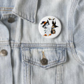 Badge Rond 5 Cm Épingle de fantôme d'Halloween (En situation)