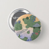 Badge Rond 5 Cm Épingle de grenouille (Devant & derrière)