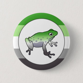 Badge Rond 5 Cm Épingle de grenouille à fierté aromatique