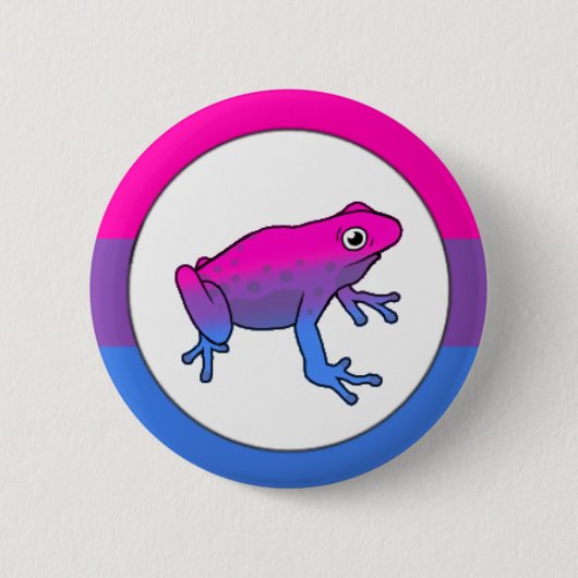 Badge Rond 5 Cm Épingle de grenouille à queue bisexuelle (Devant)