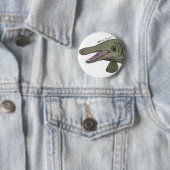 Badge Rond 5 Cm Épingle de lépisosté alligator (En situation)