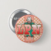 Badge Rond 5 Cm Épingle de l'infirmière du LPN de singe de réserve (Devant & derrière)