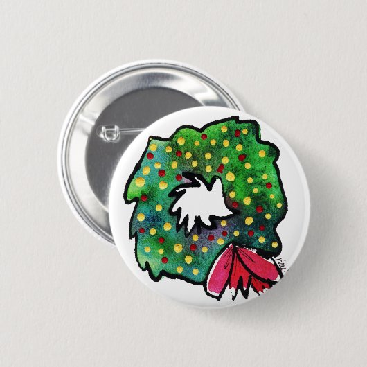 Badge Rond 5 Cm Épingle de Noël (Devant & derrière)