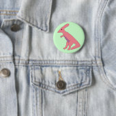 Badge Rond 5 Cm Épingle de parasaurolophus (En situation)
