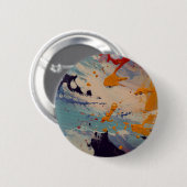 Badge Rond 5 Cm Épingle de peinture abstraite (Devant & derrière)