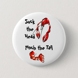 Badge Rond 5 Cm Épingle De Poisson-Crawfish