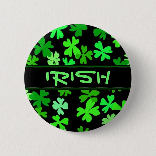 Badge Rond 5 Cm Épingle de vacances Shamrock irlandaise (Devant)