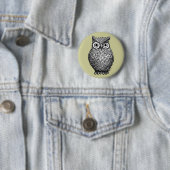 Badge Rond 5 Cm Épingle du bouton de conception d'hibou (En situation)