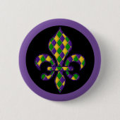 Badge Rond 5 Cm Épingle du bouton Mardi Gras (Devant)