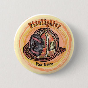 Badge Rond 5 Cm Épingle du casque pompier