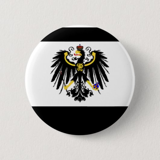Badge Rond 5 Cm épingle du drapeau prussien (Devant)