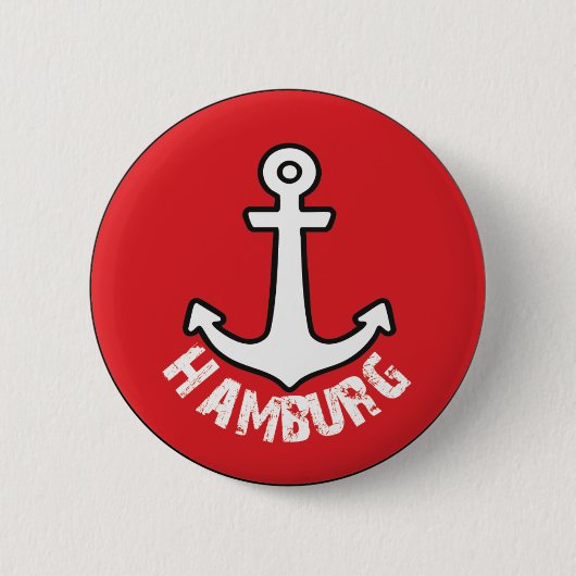 Badge Rond 5 Cm Épingle du logo de Hambourg (Devant)
