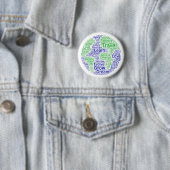 Badge Rond 5 Cm Épingle Globe Travel (En situation)