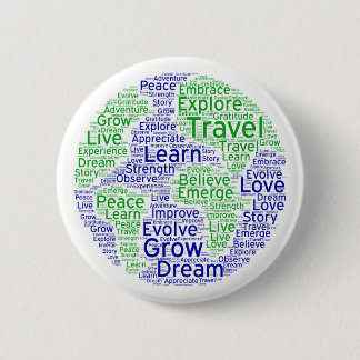Badge Rond 5 Cm Épingle Globe Travel