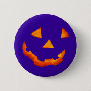 Badge Rond 5 Cm Épingle Jack-o-lanterne